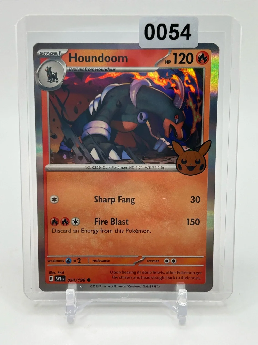 Houndoom Pokémon Holo Trick or Trade Card 🎃